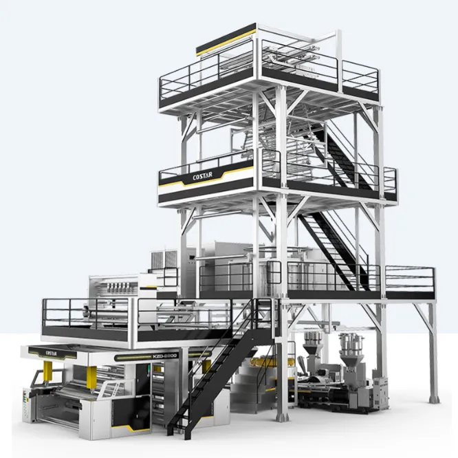 Línea de extrusión de polímero multinivel con estructura metálica y escaleras integradas - GUANGDONG CORSTAR MACHINERY TECHNOLOGY CO.,LTD. | Cpsemarketplace

