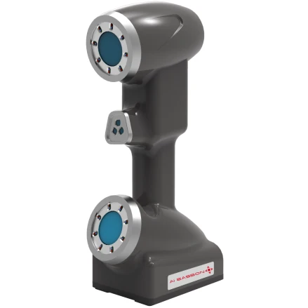 Handheld structured-light 3D scanner with dual circular sensors for precise plastics and rubber inspection. - NINGBO AIEASSON DIGITAL TECHNOLOGY CO.,LTD. | Cpsemarketplace

