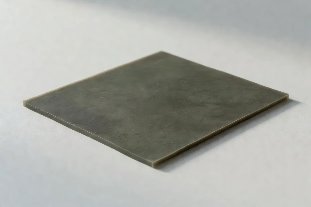 Feuille de caoutchouc butyle avec finition mate lisse et propriétés matérielles uniformes. - plascentral.com
