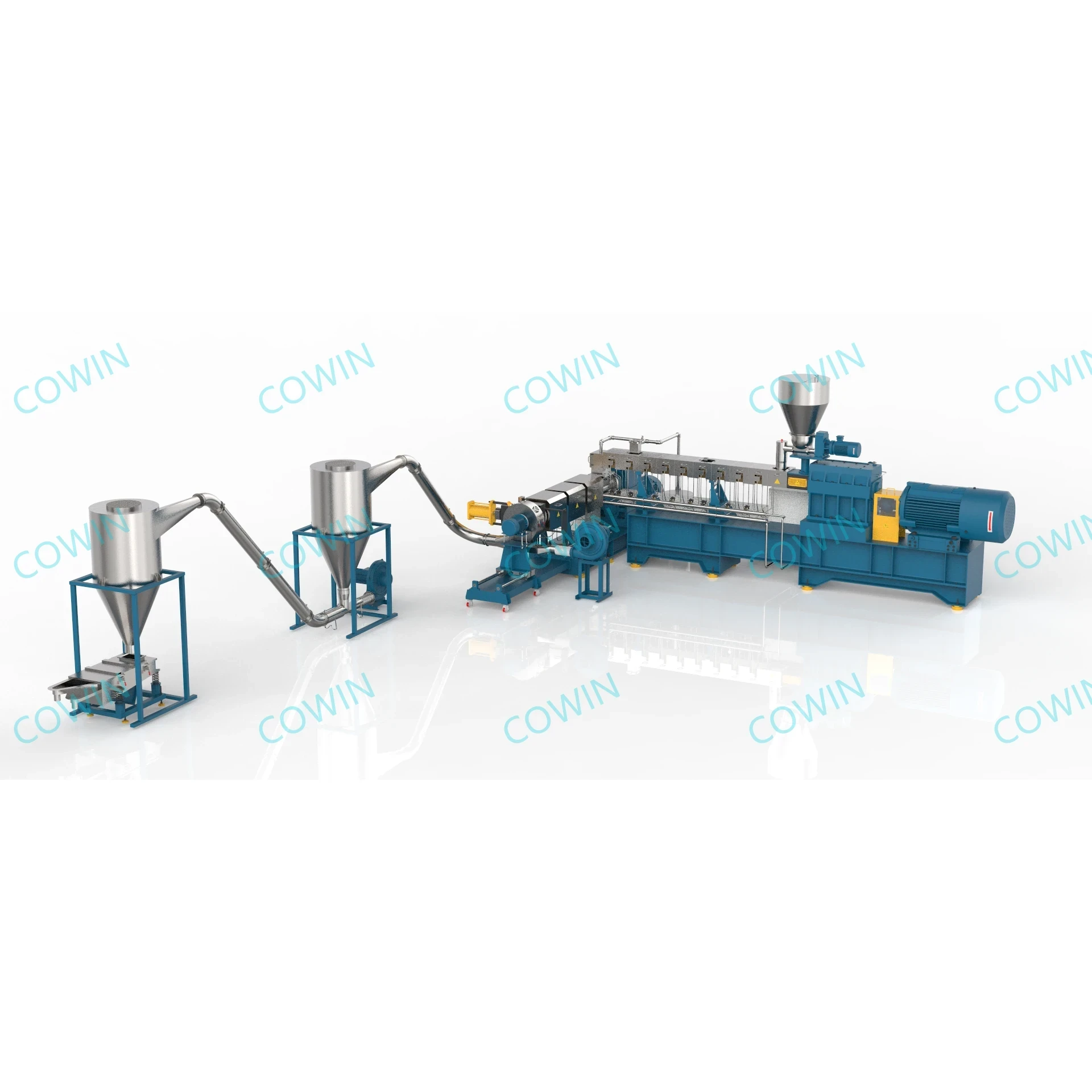 Ligne d'extrusion à double vis avec sondes thermocouples de fusion intégrées pour un contrôle précis de la température du polymère. - NANJING COWIN EXTRUSION MACHINERY CO.,LTD. | Cpsemarketplace

