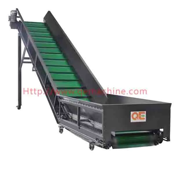 Transportador compacto de marco metálico con correa verde para manejo de resina en sistemas de transporte neumático. - NINGBO QE GRANULATORS LIMITED  | Cpsemarketplace

