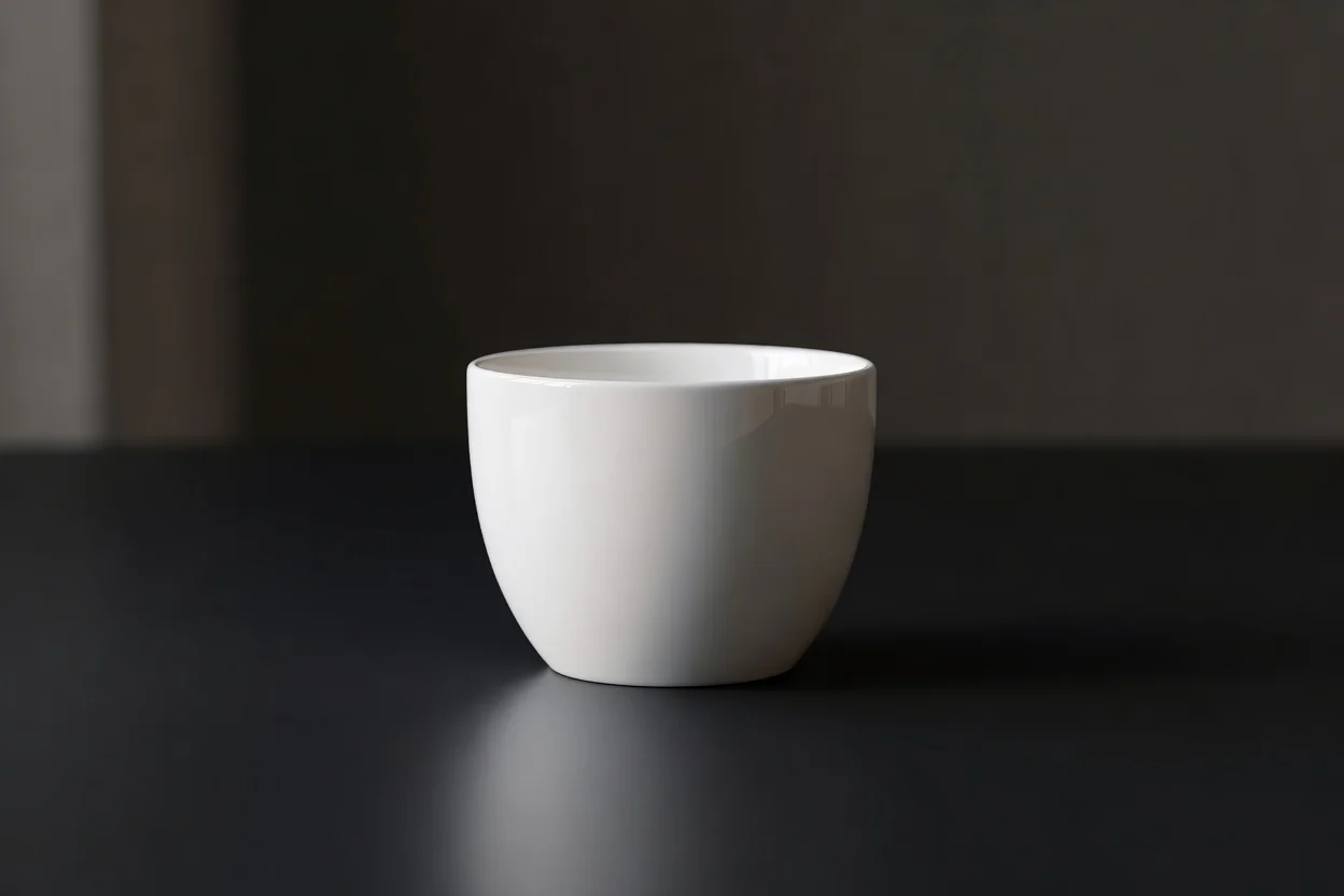 White bowl molded from melamine formaldehyde resin with glossy durable surface for plastic tableware - plascentral.com