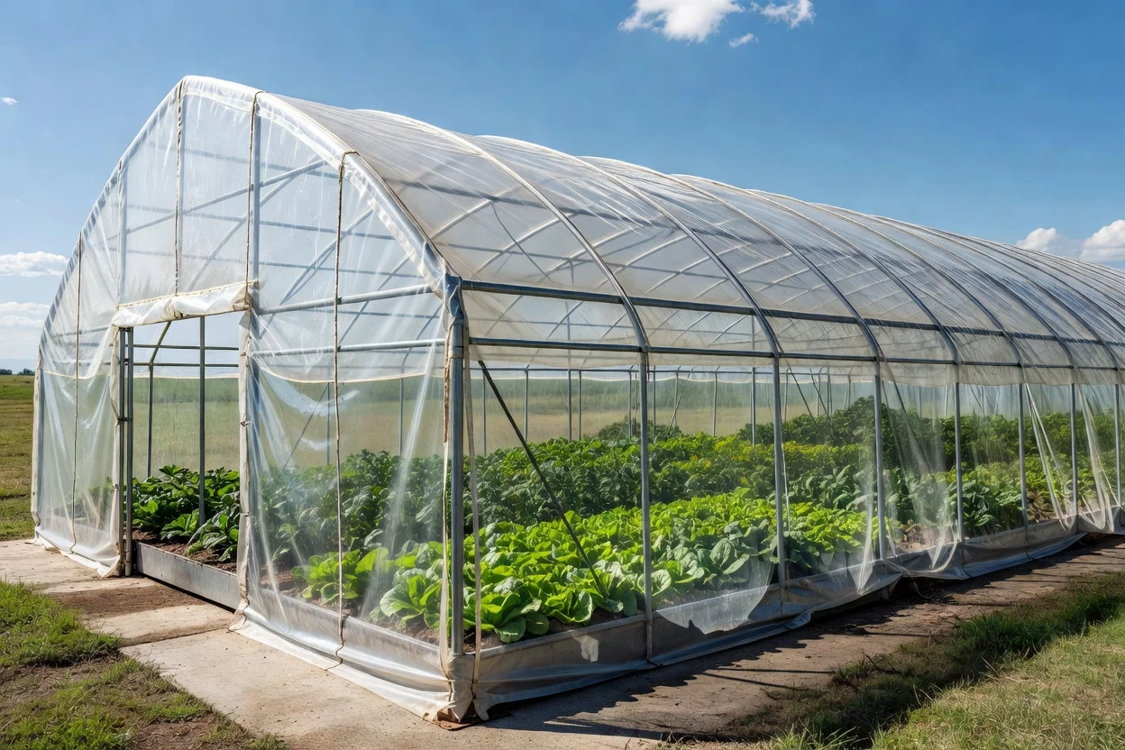 Translucent polymer film enclosure for greenhouse crop protection applications - plascentral.com

