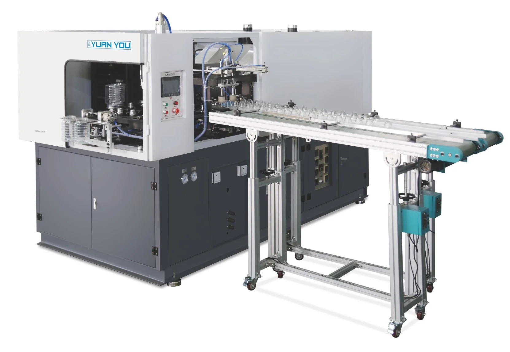Máquina de moldeo por soplado con sistema transportador para la producción de botellas de plástico - TAIZHOU HUANGYAN YEKANG MACHINERY CO.,LTD. | Cpsemarketplace

