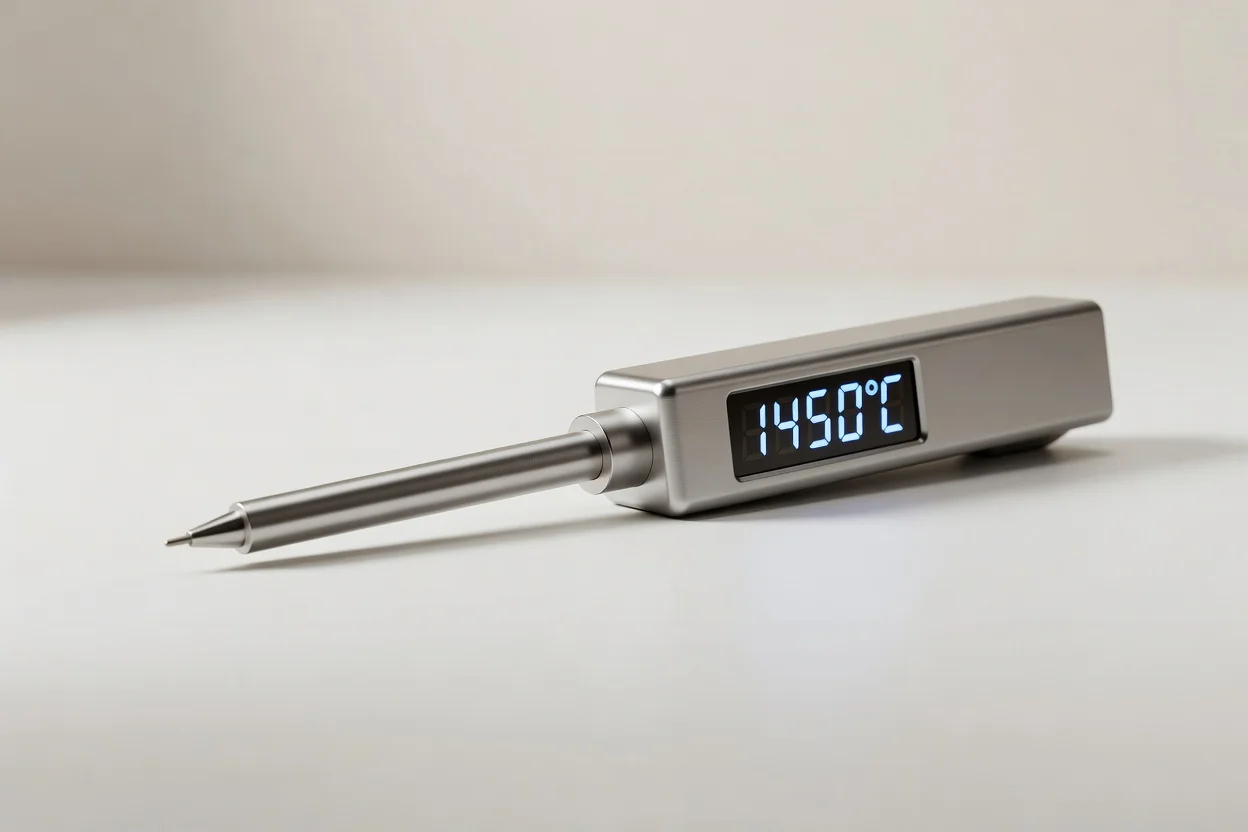 Pyromètre numérique de température de fusion avec sonde métallique pour la mesure de la température du polymère fondu dans le traitement des matières plastiques. - plascentral.com