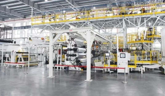 Línea de extrusión compuesta con múltiples extrusoras y plataformas de acceso elevadas. - AMUT spa | Cpsemarketplace


