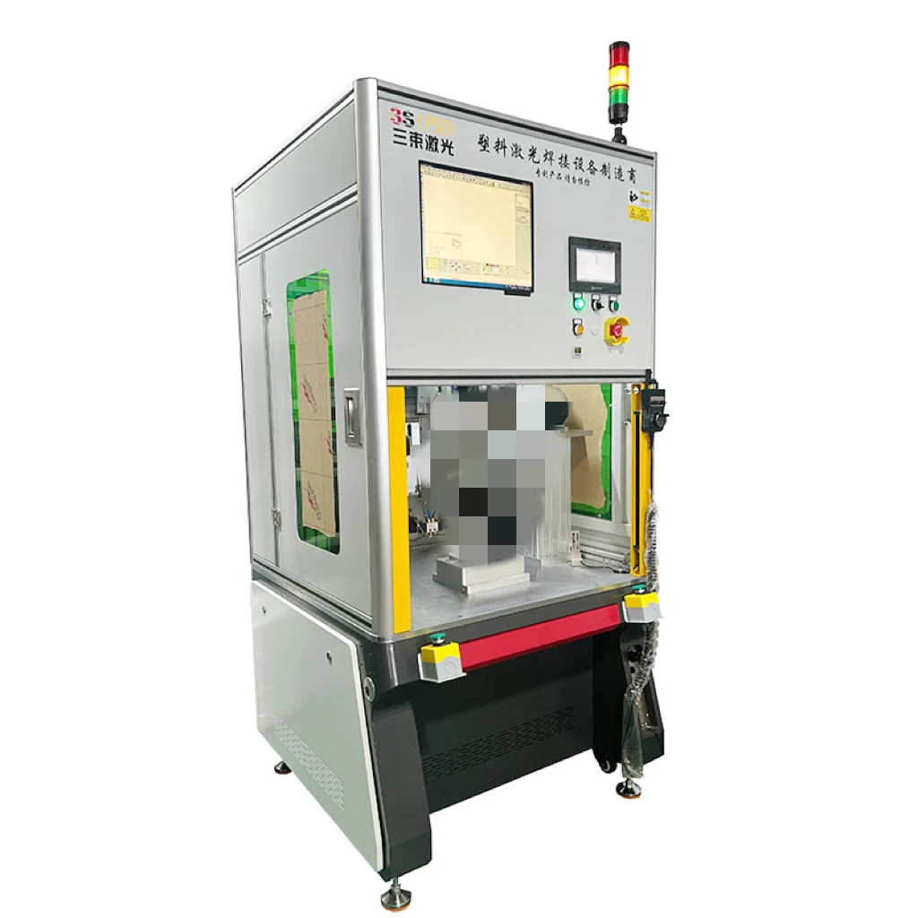 封闭式激光焊接机，配备观察窗、控制屏幕和信号塔灯。 - Shanghai Sanshu Industrial Co.,Ltd. | Cpsemarketplace

