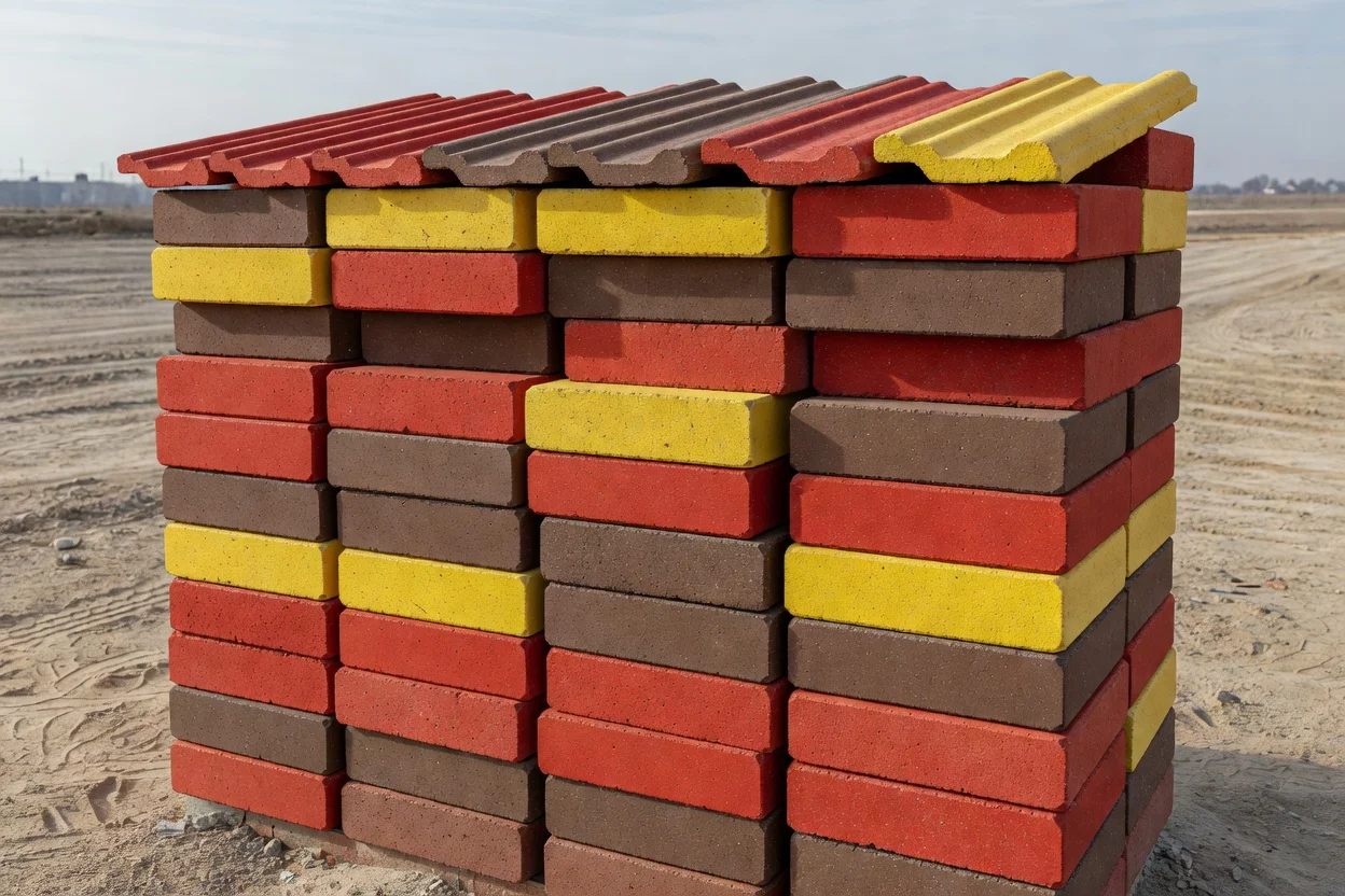 Adoquines de hormigón y tejas de cubierta coloreadas con pigmentos de óxido de hierro para materiales de construcción vibrantes. - plascentral.com

