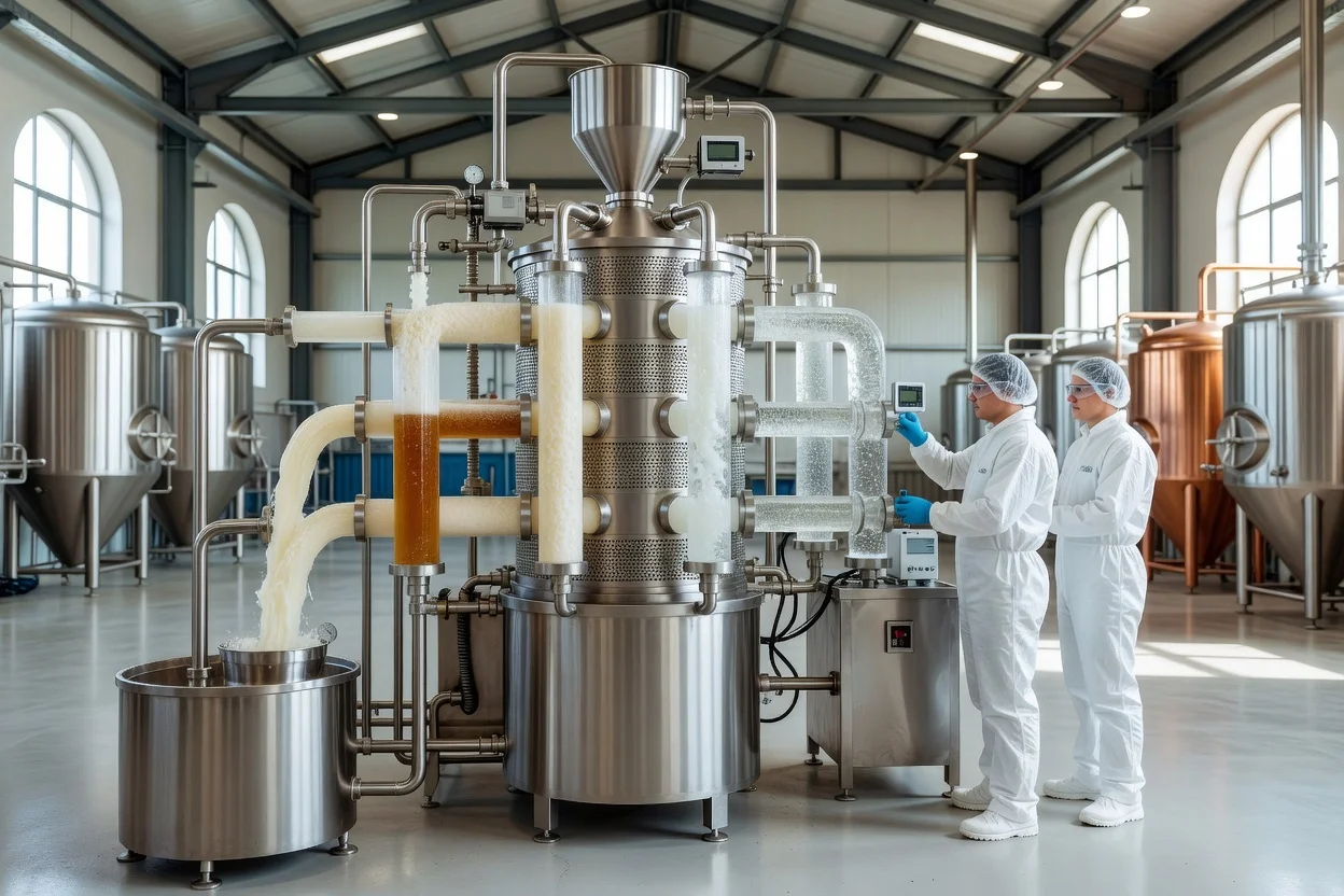 Polvo de kieselguhr poroso con textura granular y alta superficie específica para filtración industrial. - plascentral.com

