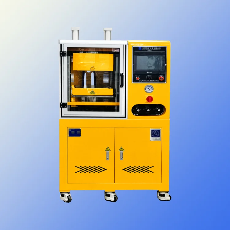 مكبس الفلكنة المطاطي الأصفر المدمج مع لوحة تسخين مغلقة ولوحة تحكم رقمية. - DONGGUAN SHIYAN PRECISION INSTRUMENTS CO.,LTD. | Cpsemarketplace

