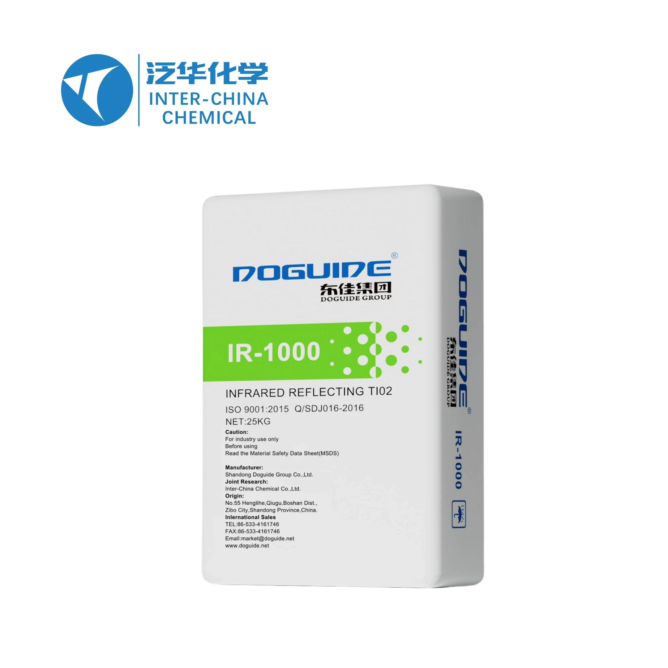 IR-1000 赤外線反射性二酸化チタン顔料、25kg工業用包装 - INTER-CHINA CHEMICAL CO.,LTD. | Cpsemarketplace