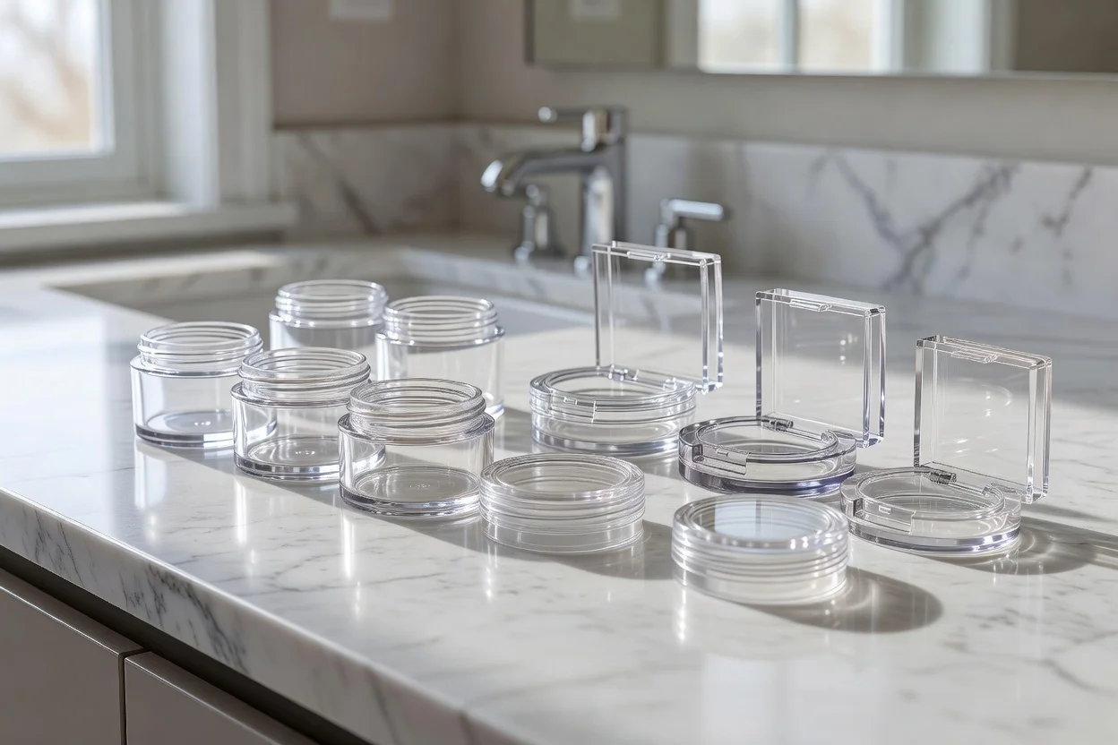 Contenants et couvercles en SAN transparents avec une haute clarté et une finition de surface lisse - plascentral.com

