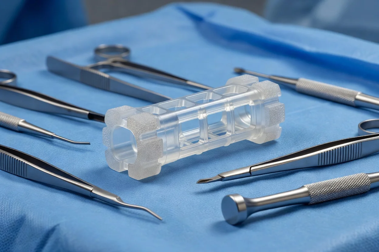 Composant d'implant médical en PEEK transparent pour des applications polymères hautes performances dans les dispositifs médicaux avancés - plascentral.com

