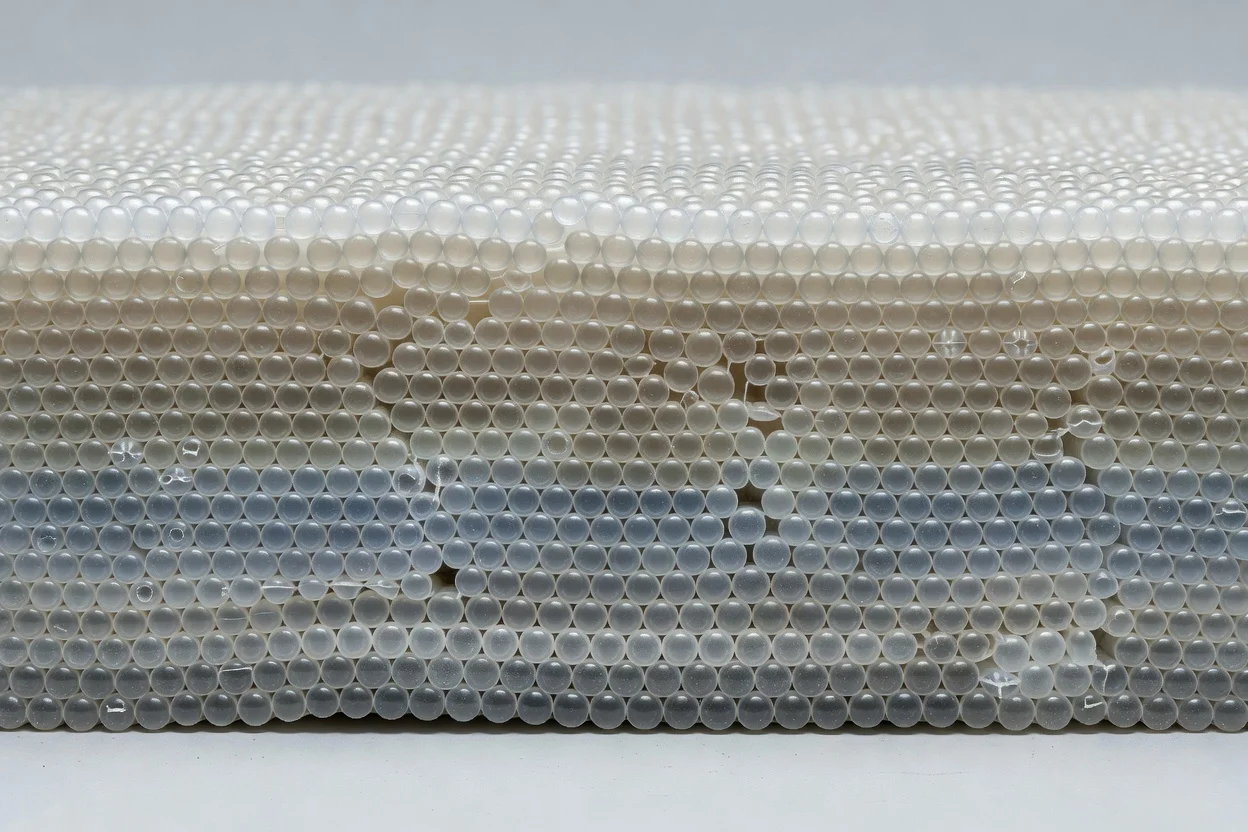 Espuma epoxi sintáctica con matriz uniforme de microesferas de vidrio huecas en resina curada. - plascentral.com


