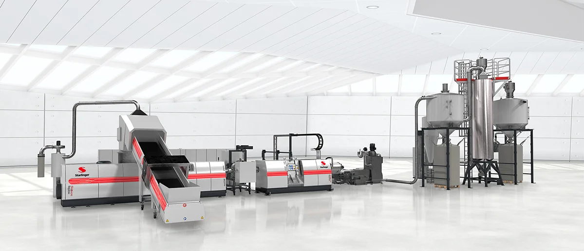 プラスチック廃棄物の処理とペレット化のための統合産業ライン。 - Starlinger Recycling Technology | Cpsemarketplace