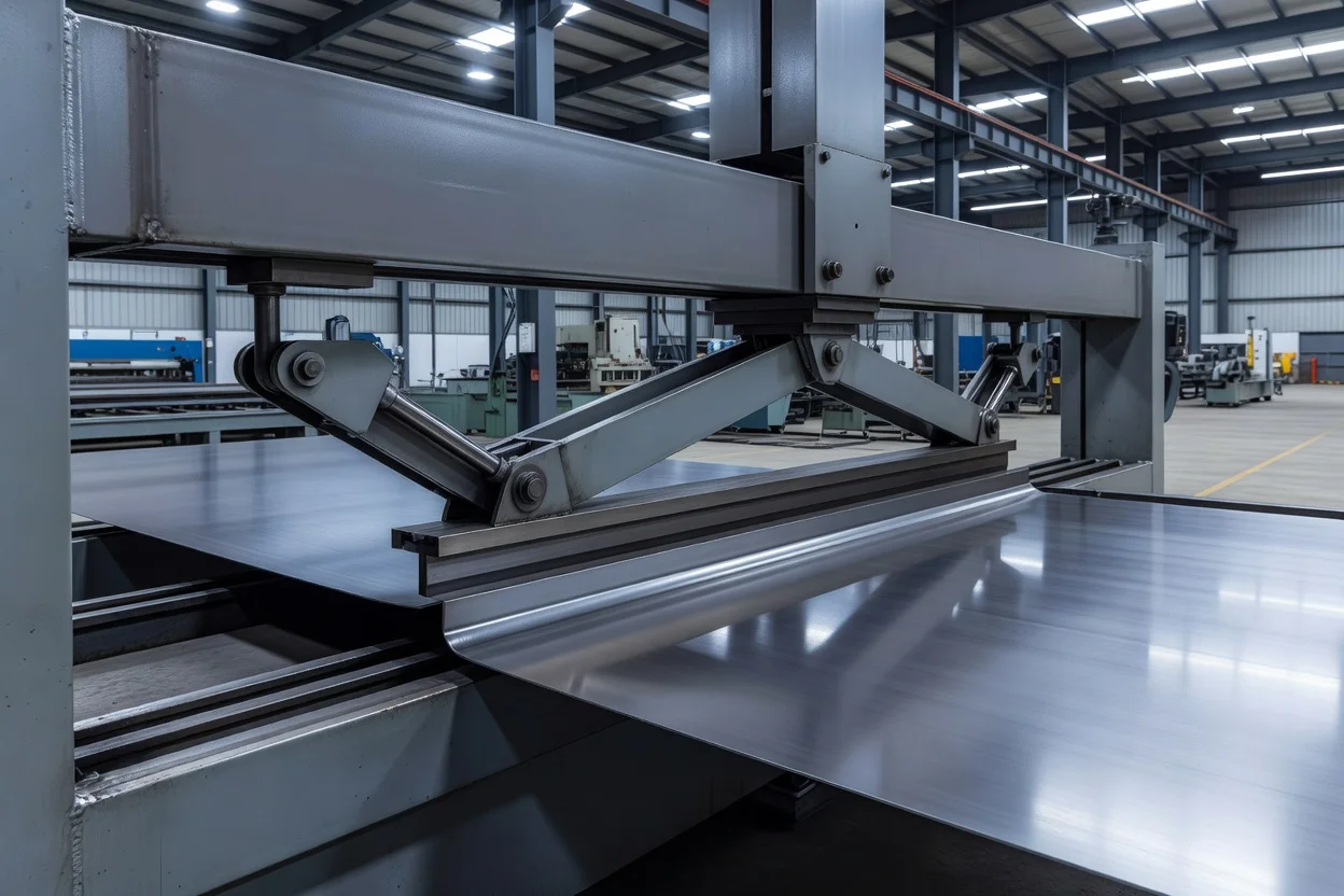 Machine de pliage robuste traitant de grandes feuilles de plastique pour des applications industrielles. - plascentral.com

