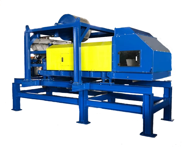 Separador magnético para gránulos de plástico con marco azul y amarillo y cámara de separación accesible - SHANGHAI NIAN HUNG MAGNET INDUSTRIAL CO.,LTD. | Cpsemarketplace

