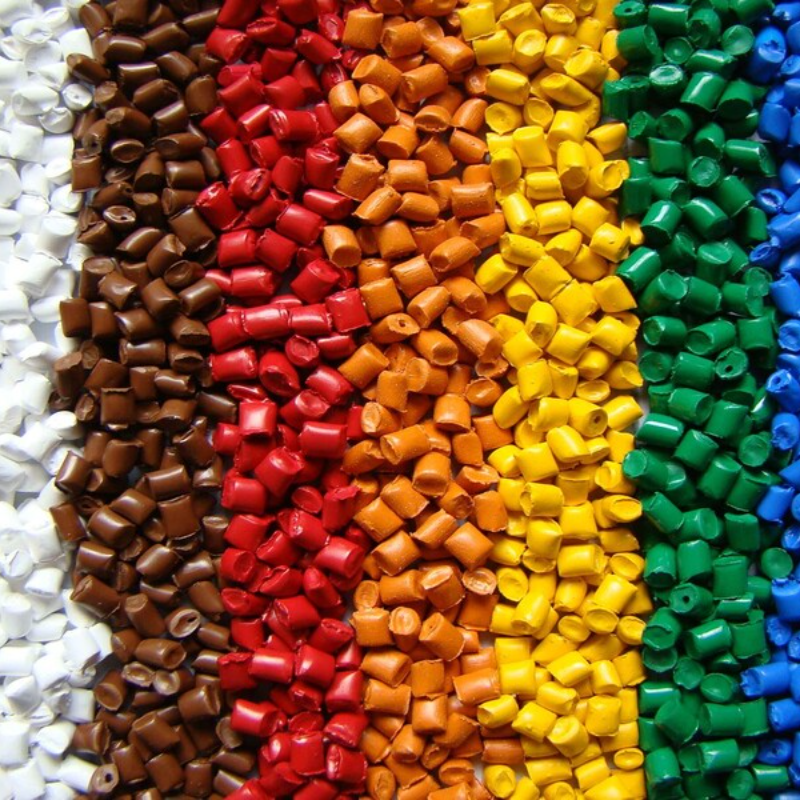 Masterbatch granules in white, brown, red, orange, yellow, green, and blue for plastic manufacturing. - VINARES VIETNAM JOINT STOCK COMPANY | Cpsemarketplace