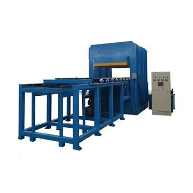Presse à double bande bleue avec système de convoyeur horizontal intégré et armoire de commande. - ANHUI SINCERE MACHINERY CO.,LTD. | Cpsemarketplace


