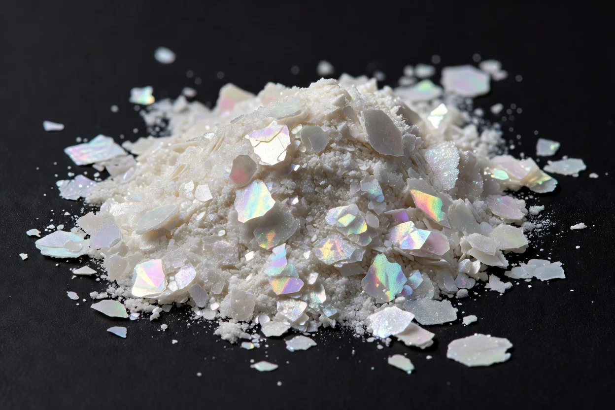 Pearlescent mica pigment particles for iridescent effects in plastic compounds and films - plascentral.com

