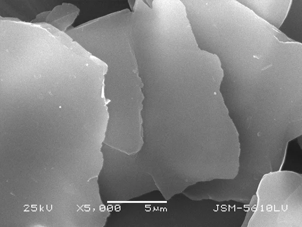 Feuilles de mica minéral présentant une structure en couches à un grossissement de 5 000× avec une barre d'échelle de 5 μm - ANHUI GREA NEW MATERIAL TECHNOLOGY CO.,LTD. | Cpsemarketplace

